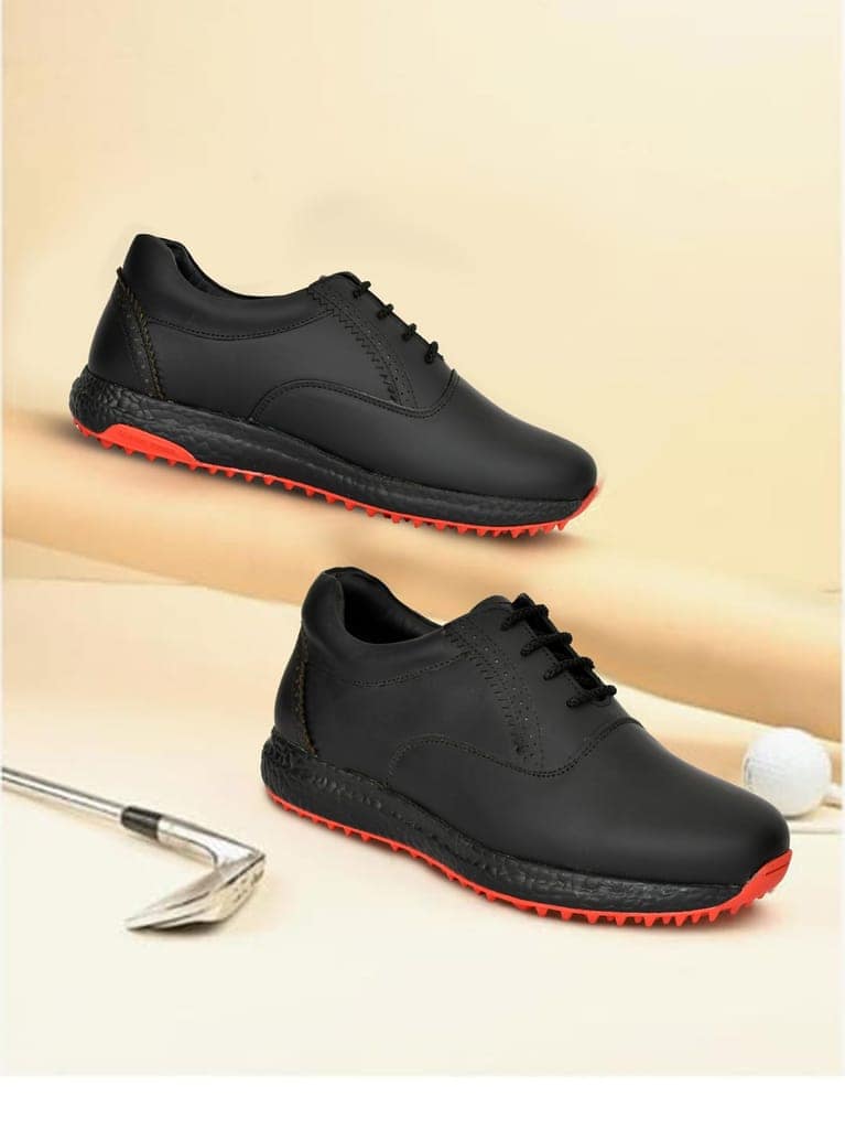 HITCARO Men Proffessional Leather Golf Shoes | Lace-Up | Phylon Sole |Waterproof | Comfortable | Breathable | Sports Shoes view 2