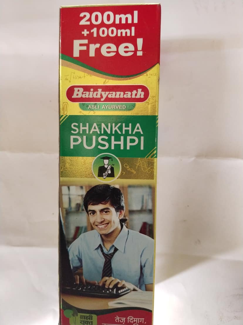 Baidyanath Asli ayurved Shankha Pushpi 200ml +100ml Free!