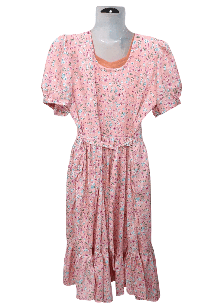 Floral Print Midi Dress with Ruffle Hem view 2