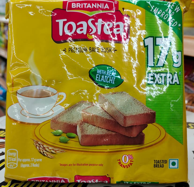 Britannia toastea premium bake rusk with real elaichi