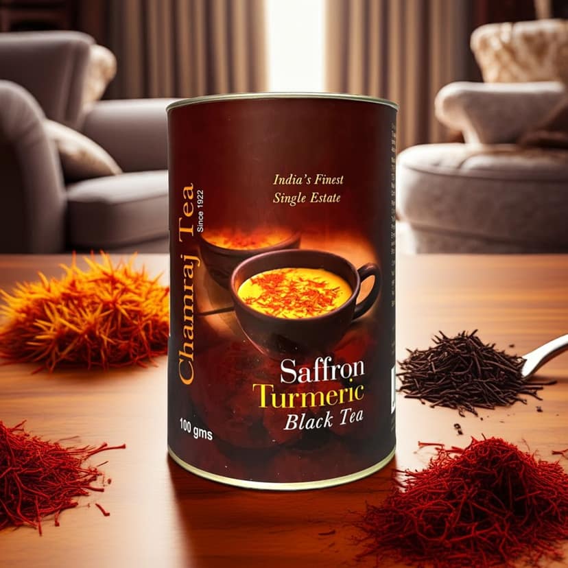 CHAMRAJ Saffron Turmeric Black Tea (100 gms) view 2
