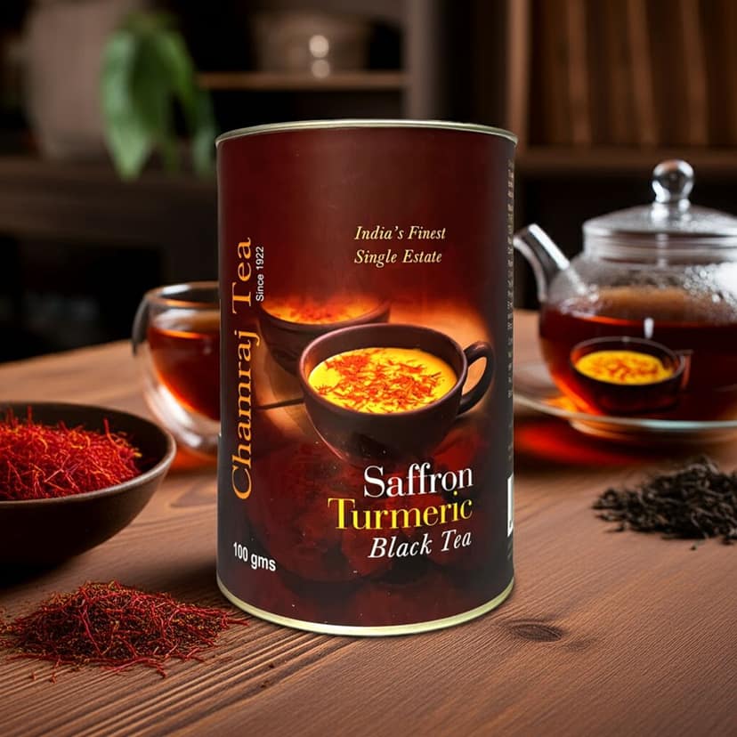 CHAMRAJ Saffron Turmeric Black Tea (100 gms) view 3