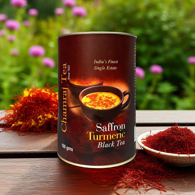 CHAMRAJ Saffron Turmeric Black Tea (100 gms) view 5
