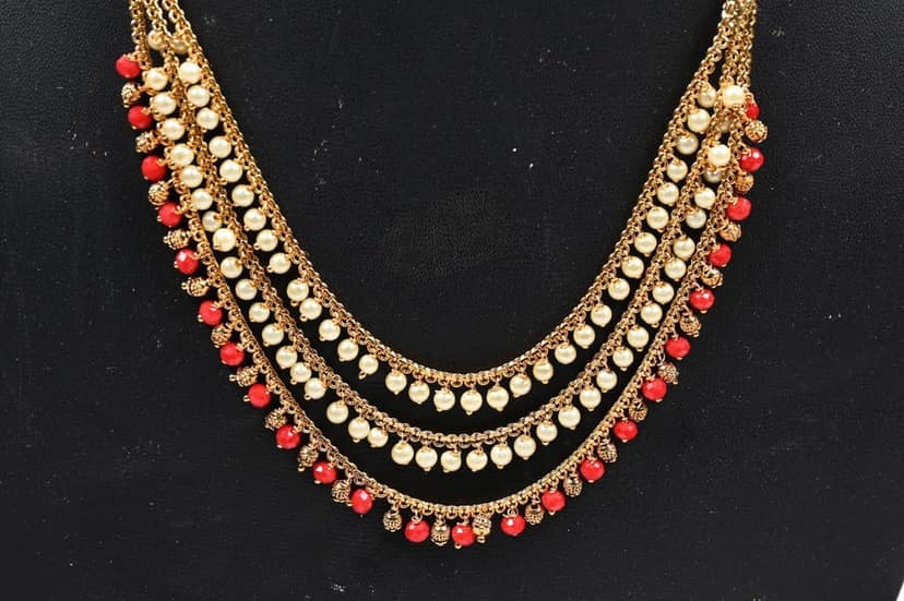 SONCHIRAIYA NECK PIECE(THREE STEP CHAIN) view 2