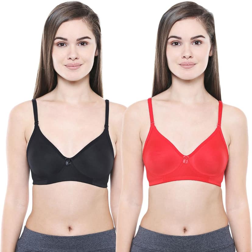 Bodycare Women Cotton Full Coverage Non Padded Regular Bra Pack - 2 E5554BRE