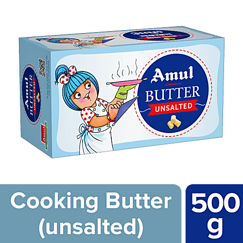 Amul Butter - Unsalted, 500 g Carton