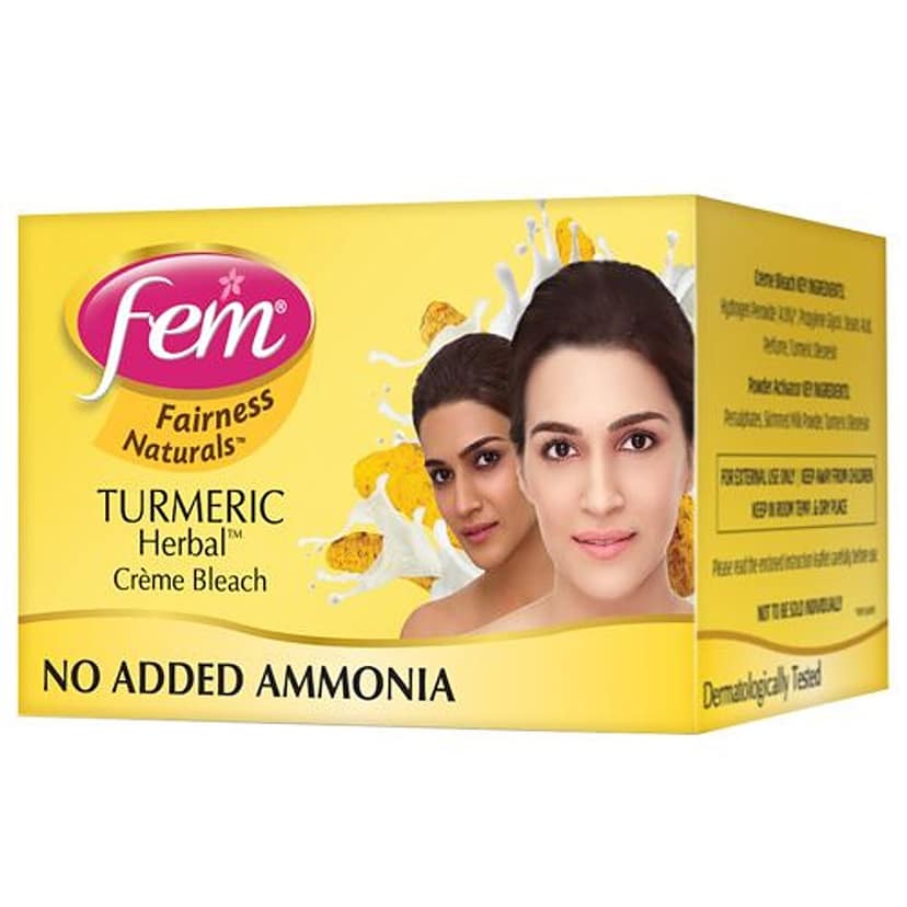 Fem Fairness Naturals Crème Bleach - Turmeric Herbal, No Added Ammonia, 24 g view 2