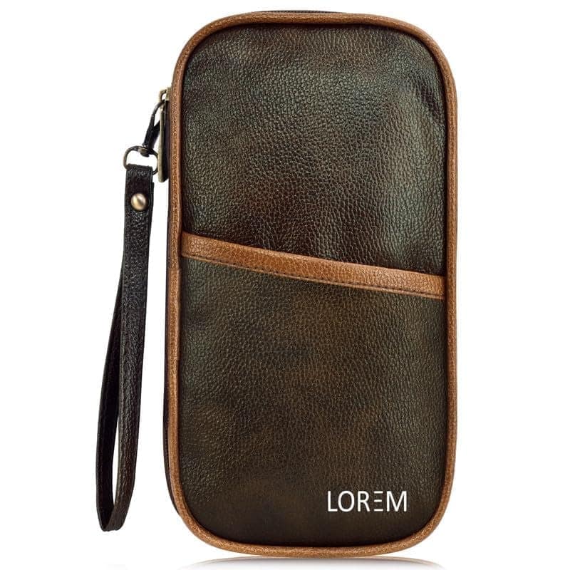 LOREM Deluxe Family Passport Wallet: Organize Credit, Debit Cards, Tickets, Coins, and More with Removable Hand Strap