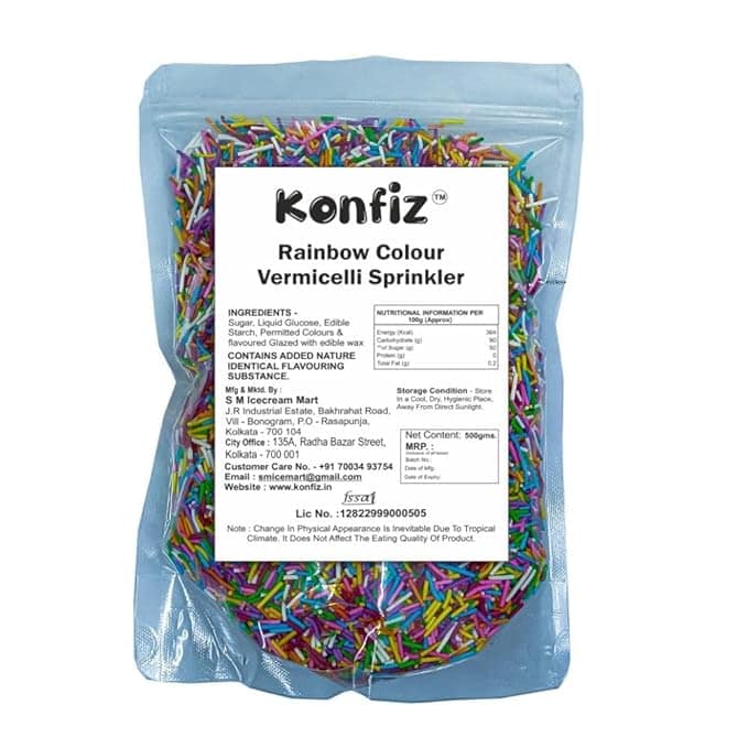 Cake Sprinkler - Rainbow Vermicelli, 500 gm