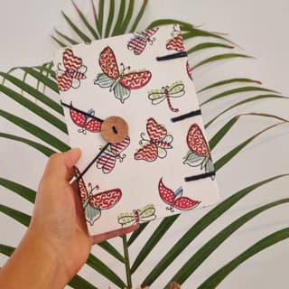 Handmade Butterfly & Dragonfly Print Eco-Friendly Diary Book