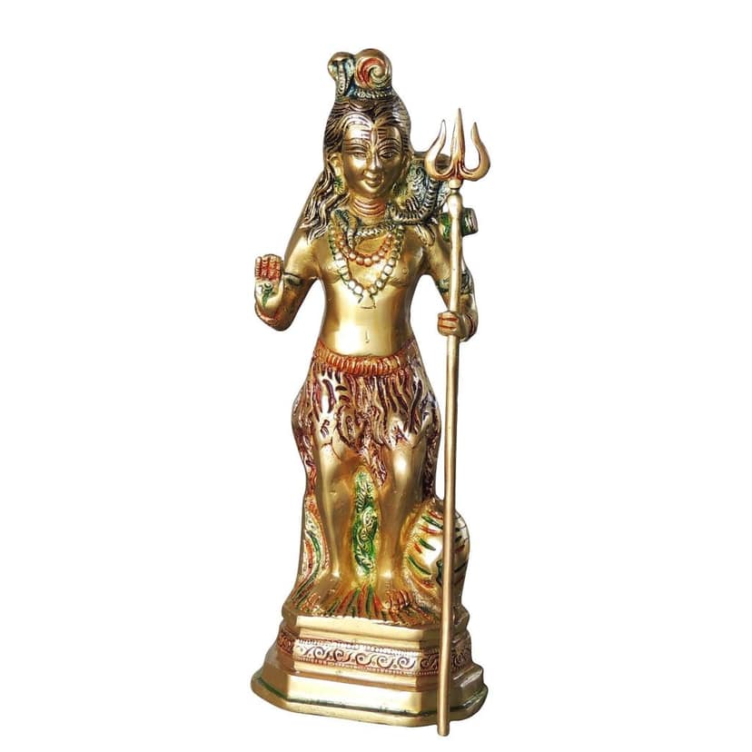 Brass Shiv Ji Idol - Religious Home Decor Statue, Height : 12.4 Inch (BSMAS1066 S) view 2