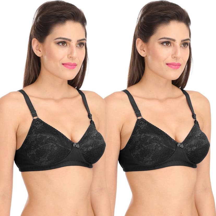 SONA Vibekart Women's Lace Non-Padded Non-Wired Full Coverage Bra view 3