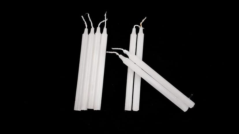 Set of 8 White Candles 10 packets view 2