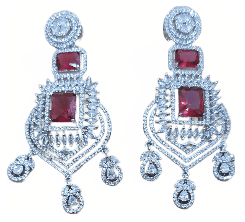 American Diamond Beautiful Earrings view 2