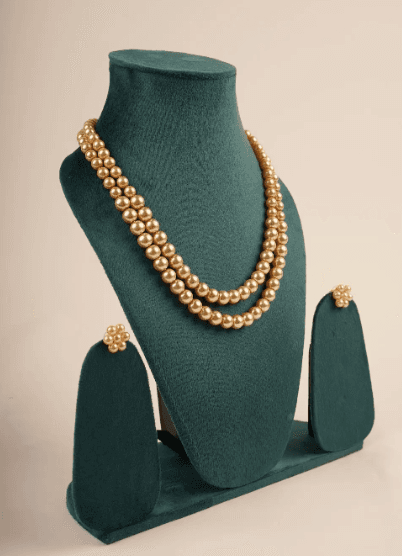 Classic Double-Layer Pearl Necklace Set for Women and Festive Wear