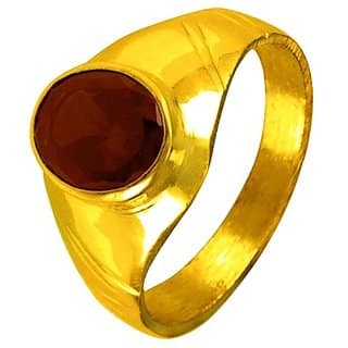 CEYLONMINE Ruby (chunni) gold plated ring unheated & untreated gemstone Ruby/ manik ring for unisex