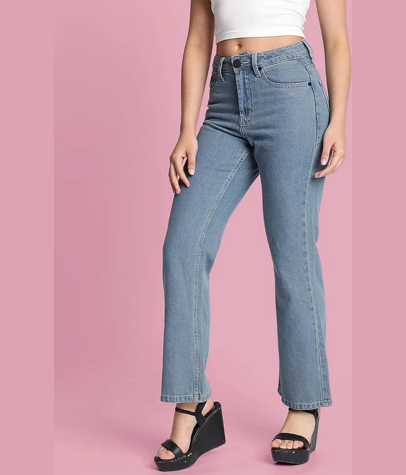 Bene Kleed - Blue Cotton Bootcut Women's Jeans ( Pack of 1 ) view 3