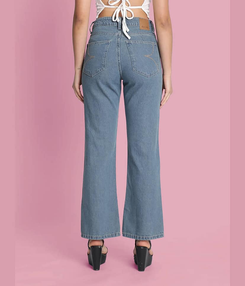 Bene Kleed - Blue Cotton Bootcut Women's Jeans ( Pack of 1 ) view 4