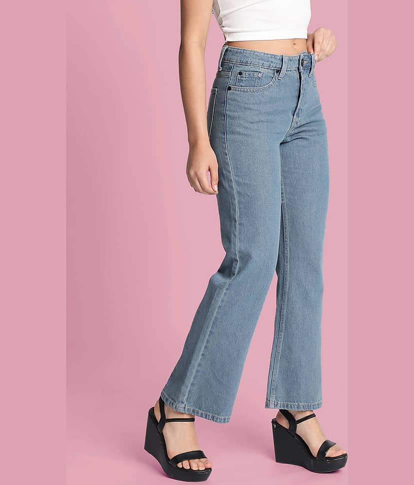 Bene Kleed - Blue Cotton Bootcut Women's Jeans ( Pack of 1 ) view 6