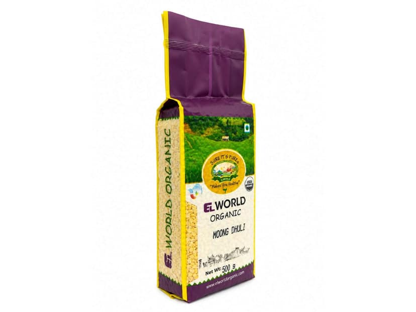 Elworld Agro & Organic Food Products Moong Split Washed 500g view 2