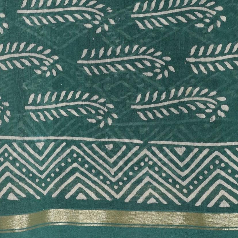 HANDLOOM CHANDERI 03 PCS DABU PRINTED SUIT (SKU - 1RDS01191120 Suit 35)