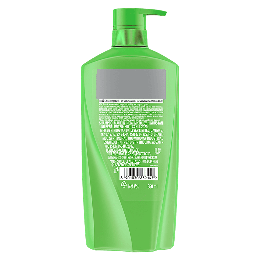 Sunsilk Long & Healthy Growth Shampoo - With Biotin, Milk Protein & Argan Oil, For Healthy Looking & Long Hair, 650 Ml view 2