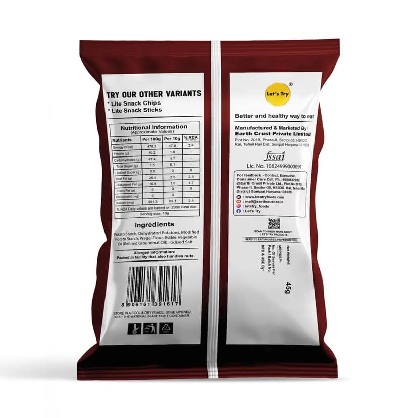 Let's Try Mix Lite Papad - 45g view 2