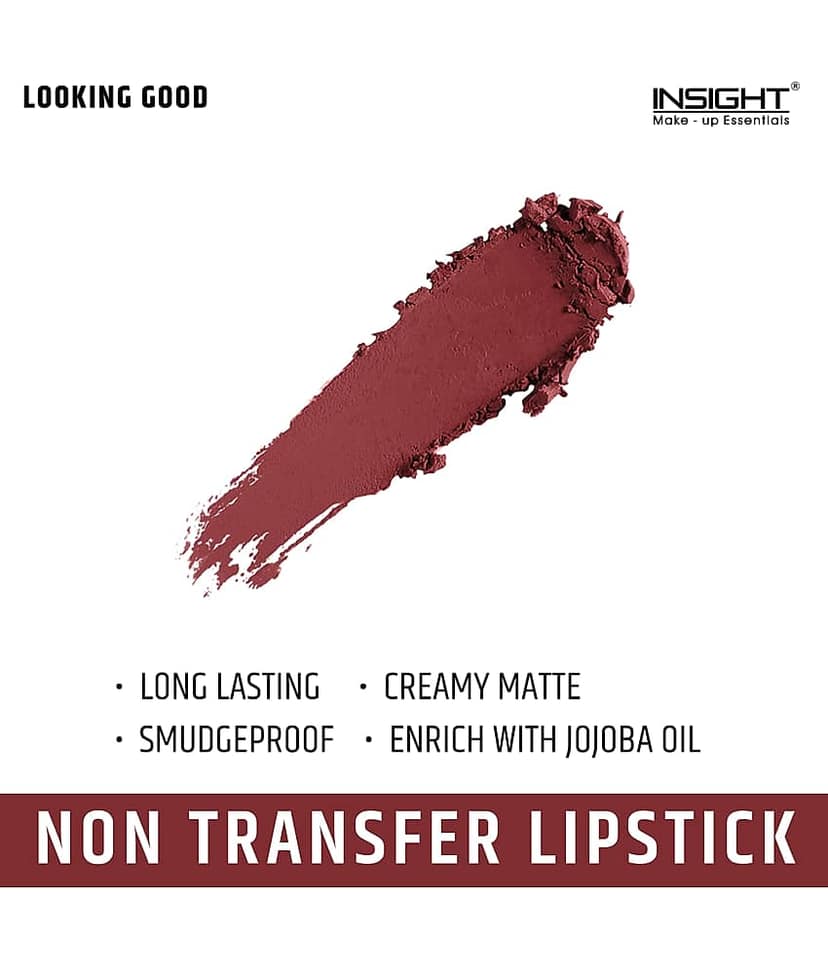Insight Maroon Matte Lipstick Matte Finish Long Wear, 50gm view 2