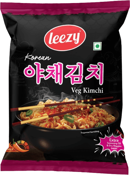 Leezy Korean Hot & Spice + Korean Kimchi combo pack of 6 pcs