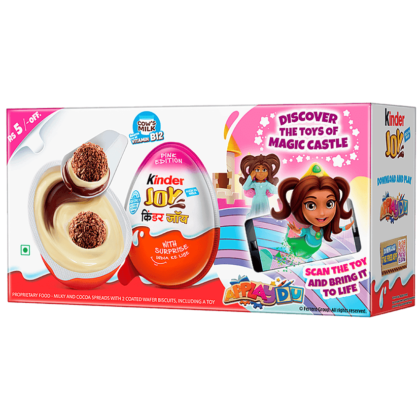 Kinder Joy Pink Edition For Girls - Made From Cows Milk With Vitamin B12, 60 G (3 N X 20 G Each) view 2