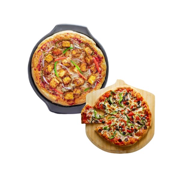 Spicy Takatak Pizza (10 Inches) with Veg Classic Pizza (10 Inches)