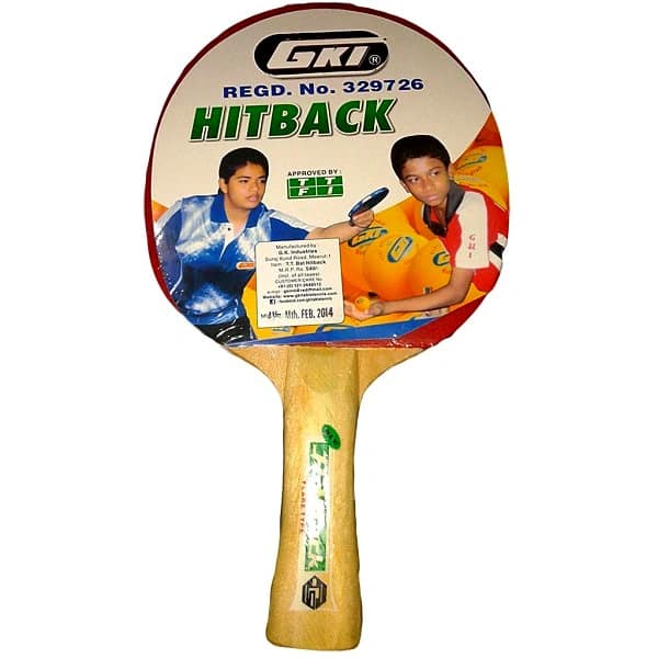 GKI Hitback Table Tennis Racquet: Durable and Stylish Ping Pong Paddle for Recreational and Professional Play (Packing - 1 Unit) by Total Sporting And Fitness Solutions Pvt Ltd