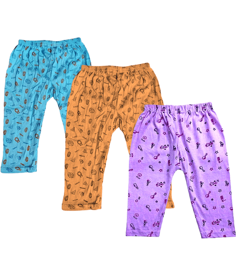 DAYAKU Pack of 3 Cotton Blend Three-Fourth For Boys ( Multi Color )