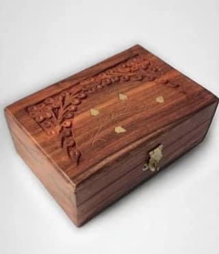 Vintage Wooden Jewellery Storage Box