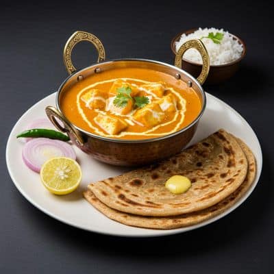 Butter Paneer Masala with Paratha