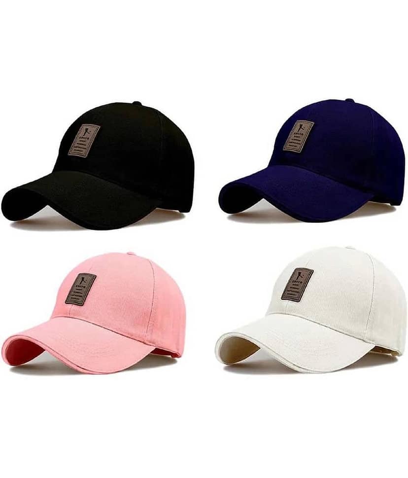 Babji Pack of 4 Cotton Men's Cap ( Multicolor )