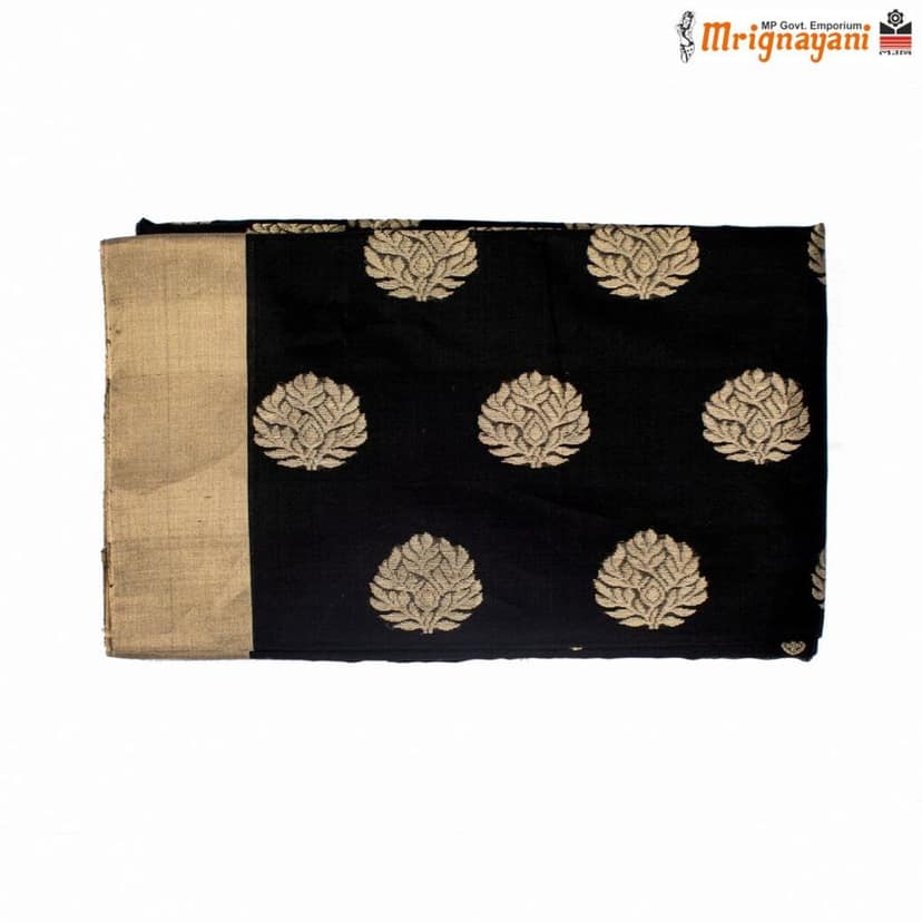 HANDLOOM CHANDERI SILK SAREE WITH BLOUSE (SKU - 1SC115270222 SAREE-1046) view 5