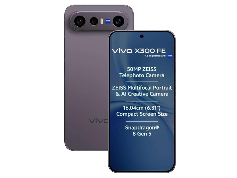Vivo X300 FE 5G Smartphone, 12GB RAM, 512GB Storage - Noir Black view 2