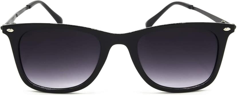 HRINKAR Unisex Rectangular Sunglasses Grey & Brown Frame, Grey & Brown Lens (Medium) - Pack of 2 view 2