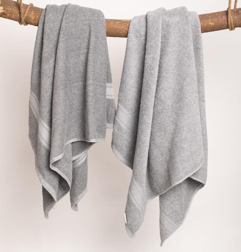 Furnofy Cotton 450 GSM Bath Towel Ash Grey (Pack Of 2) view 2