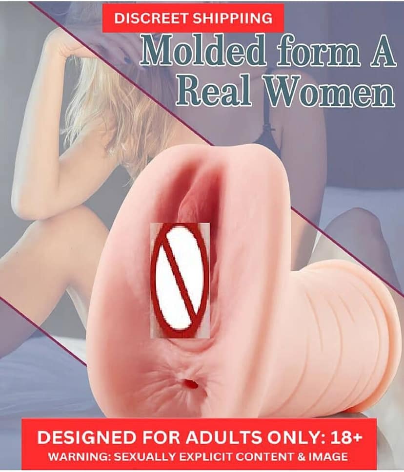 Lifelike 2 in 1 Male Masturbator Molded from Actual Woman Pocket Pussy with 3D Realistic Texture Vagina