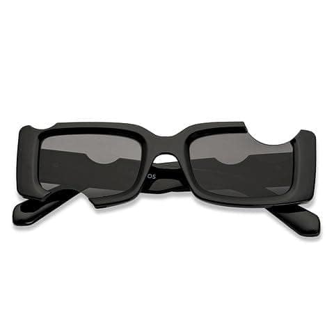 Eyenaks Funky Street Wear Rectangular Sunglasses For Men And Women With UV400 Protection In Black Color Pack Of 1 view 8