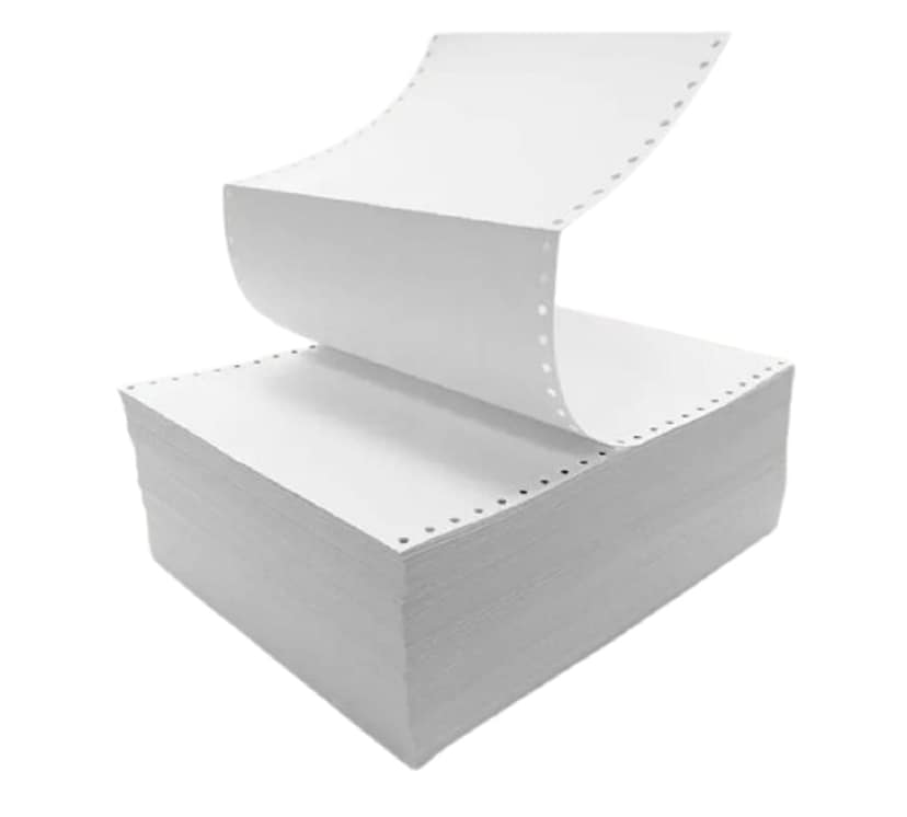 7Star Continuous Feed Dot Matrix Printer Paper 15x12, 1 Part 60 GSM 1000 Sheets Computer Premium White
