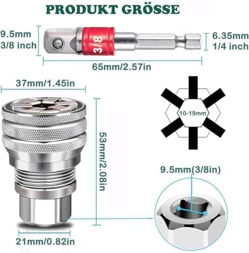 Adjustable Universal Socket Spanner 10-19 mm view 3