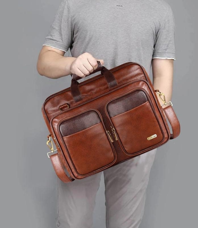 LOREM 28L Messenger Bag For Men - Faux Leather view 7
