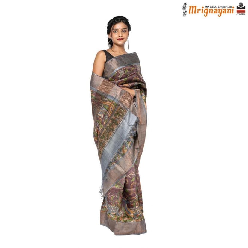 HANDLOOM KOSA SAREE WITH BLOUSE (SKU - 3H0202120622, SAREE - 1186) view 2