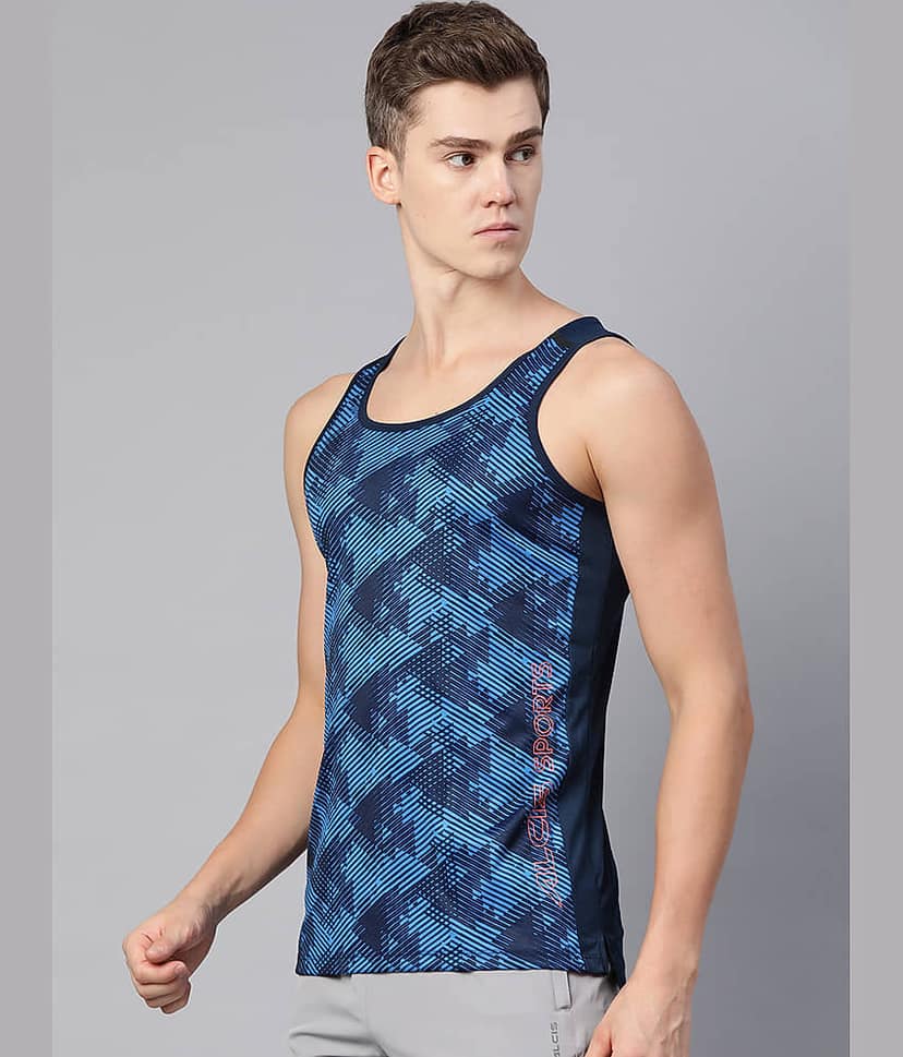 Alcis Blue Polyester Slim Fit Men's Sports T-Shirt ( Pack of 1 )