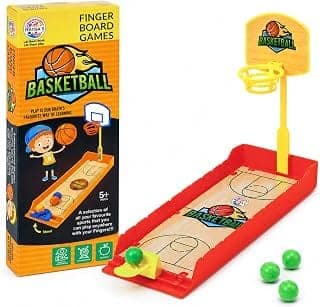 Basketball Finger Board Game Tabletop & Miniature Gaming Pocket Basketball Set Travelling Toy for Kids 5+ Years