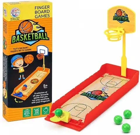 Basketball Finger Board Game Tabletop & Miniature Gaming Pocket Basketball Set Travelling Toy for Kids 5+ Years view 2