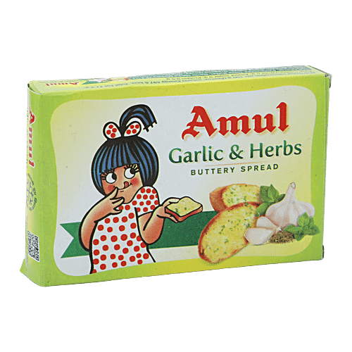 Amul Garlic & Herbs Buttery Spread, 100 g Carton